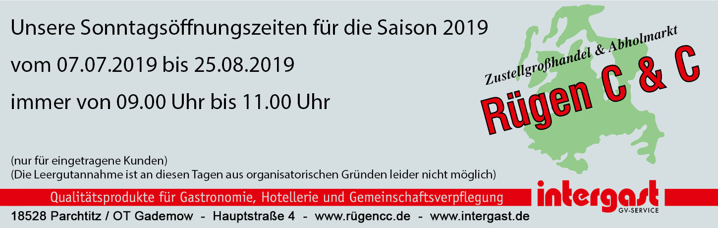 Sonntagsöffnungszeiten 2019